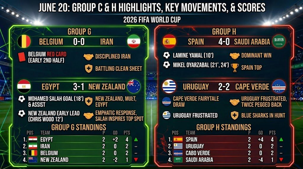 Group G & H Results June 21