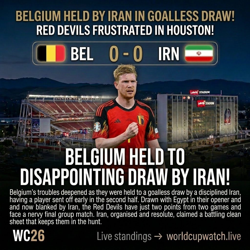 Belgium 0-0 Iran result