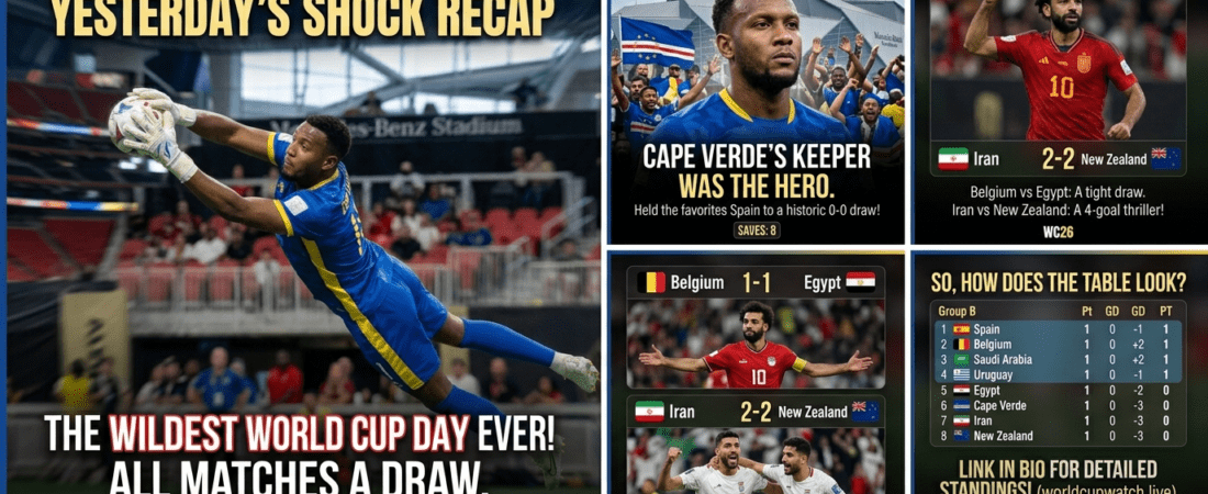 World Cup 2026 Results: Cape Verde Stun Spain on a Remarkable Day of Draws