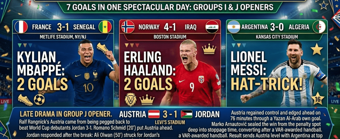 World Cup 2026 Results: Messi, Mbappé and Haaland Light Up Day Six
