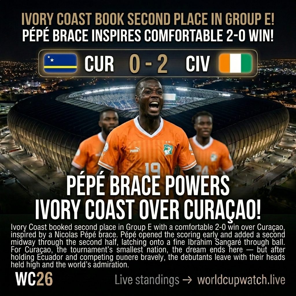 Curaçao 0-2 Ivory Coast