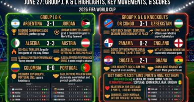June 27 results