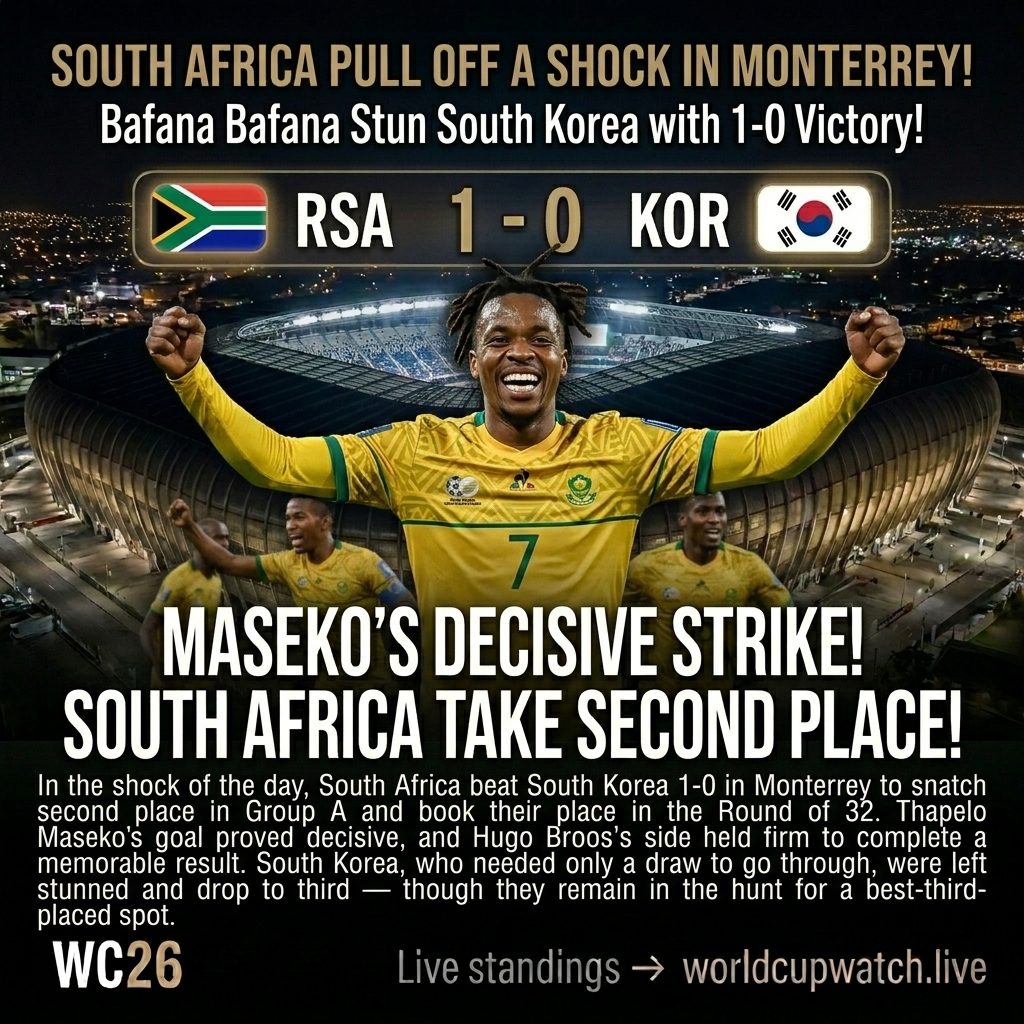 South Africa 1-0 South Korea