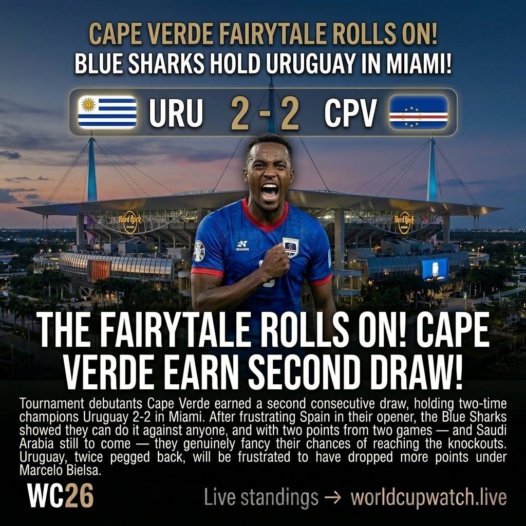 Uruguay 2-2 Cape Verde result