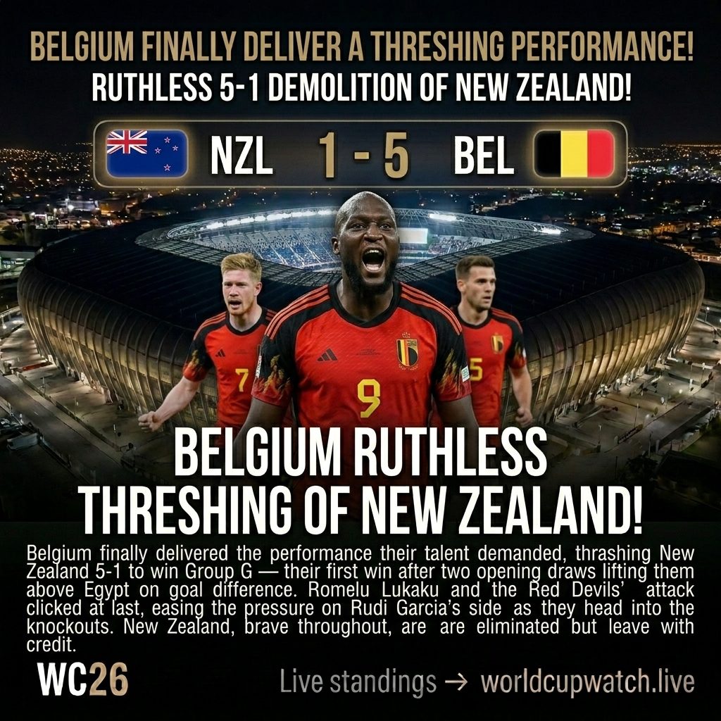 New Zealand 1-5 Belgium