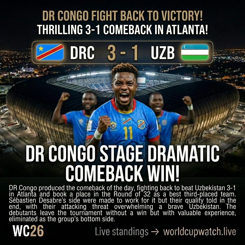 DR Congo 3-1 Uzbekistan
