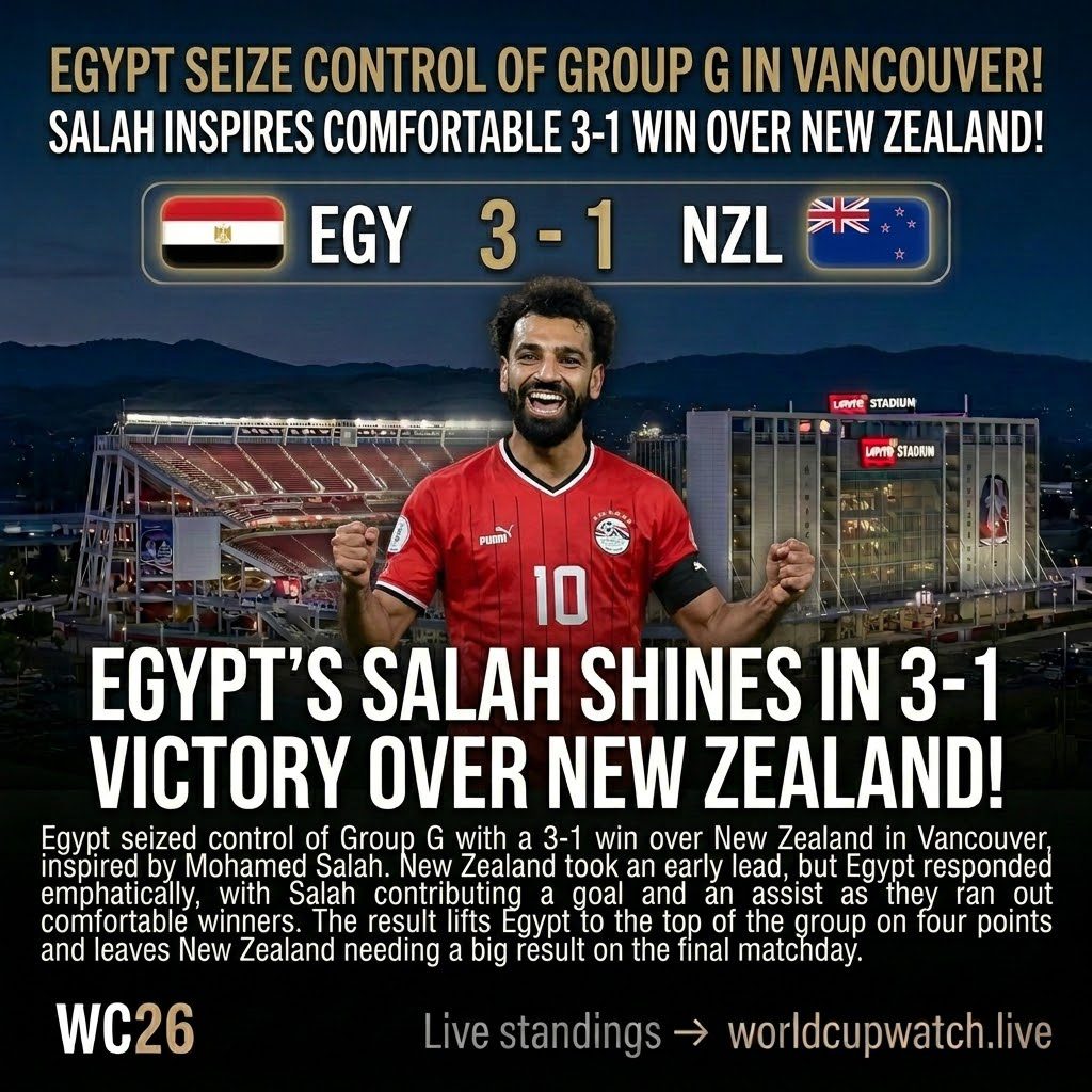 Egypt 3-1 New Zealand result
