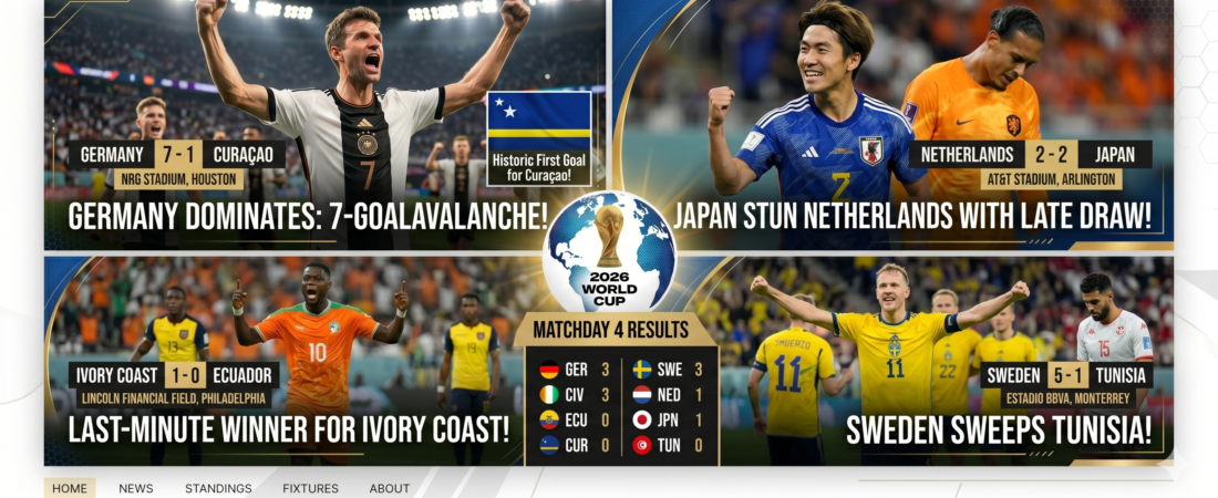 World Cup 2026 Results: Germany Hit Seven, Japan Stun the Netherlands