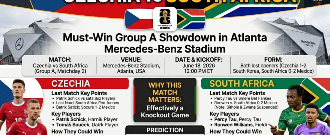 Czechia vs South Africa: Must-Win Group A Showdown in Atlanta