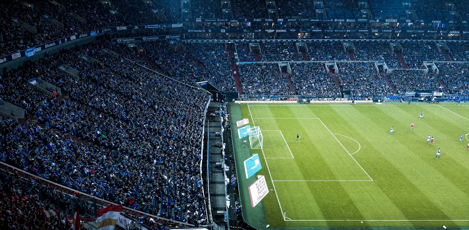 Football stadium and matchday atmosphere