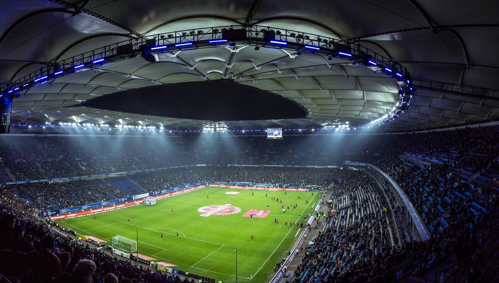 Football stadium and matchday atmosphere
