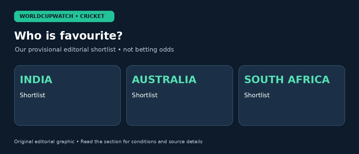 Who is favourite? — Our provisional editorial shortlist • not betting odds