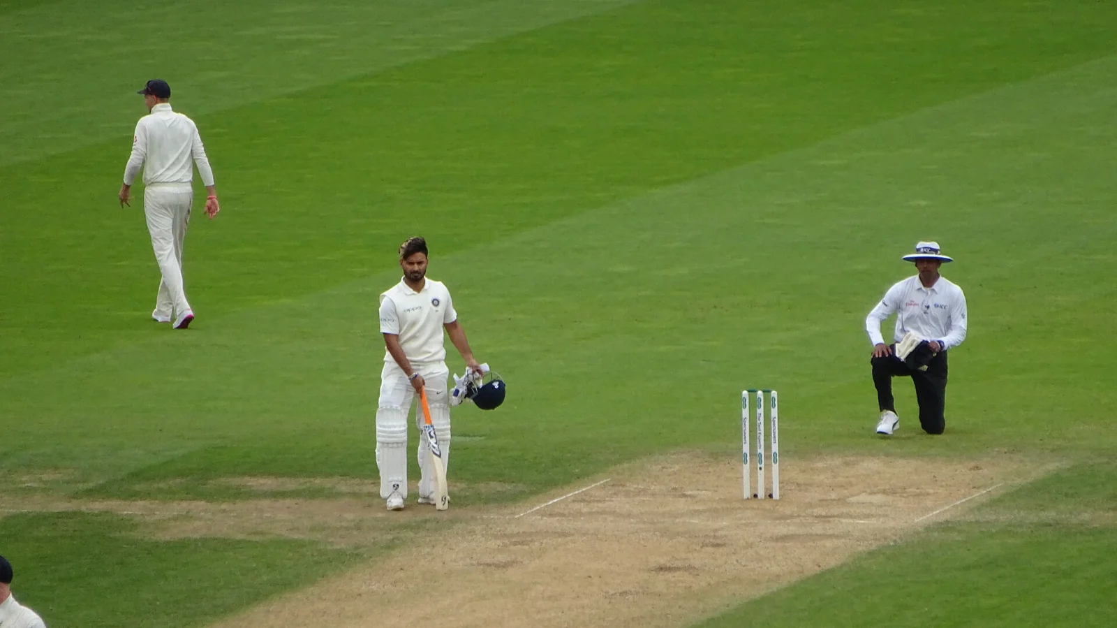 Rishabh Pant batting against England, The Oval, 11 September 2018.