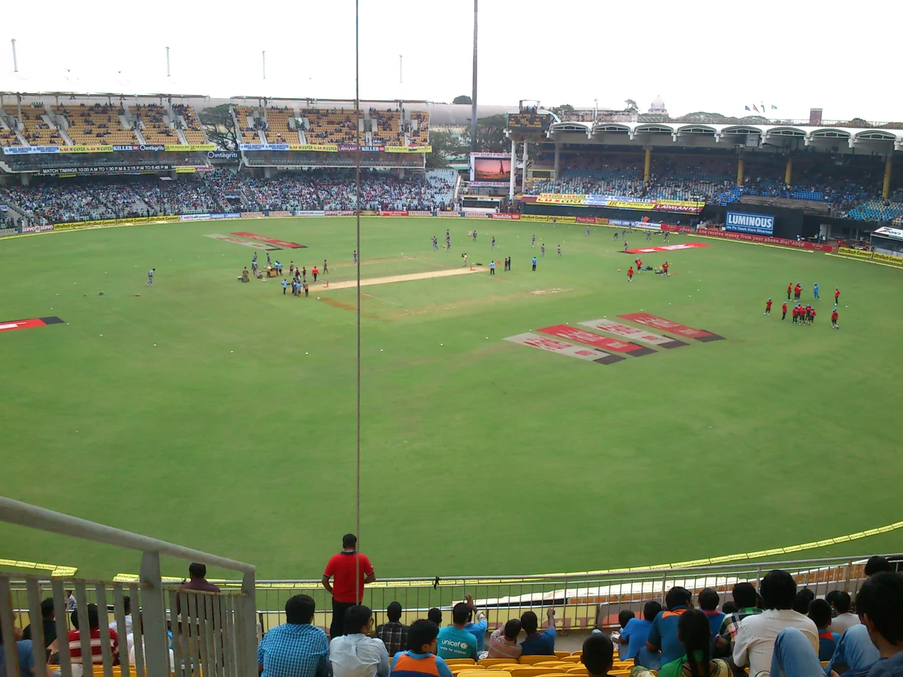 View of the ground during the India versus Pakistan ODI in Chennai on 30 December 2012.