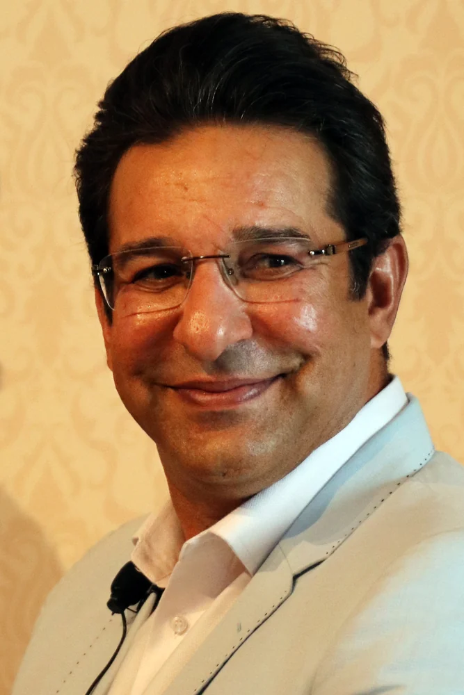 Wasim Akram speaking at the Global Education and Skills Forum in Dubai in 2018.
