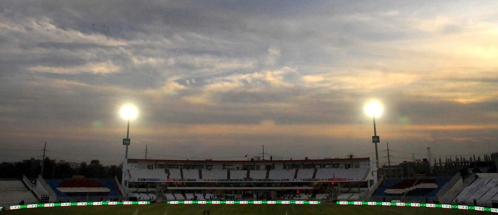 Rawalpindi Cricket Stadium during a Pakistan Super League match in March 2020.